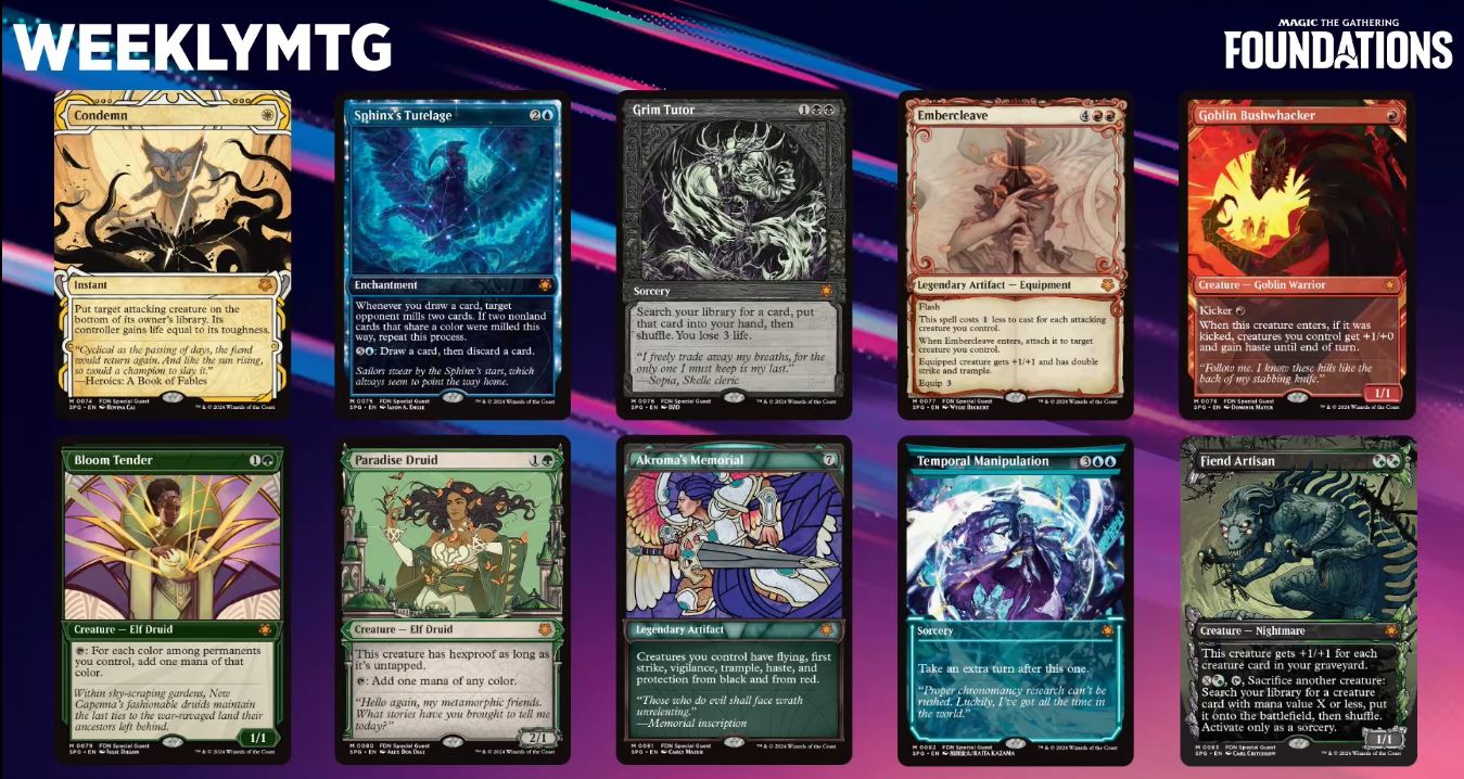 Foundations Special Guests Starter Collection Previewed On Weekly MTG