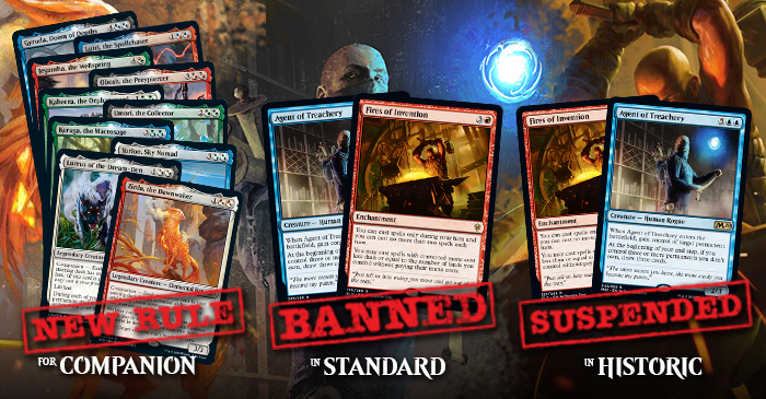 WotC Bans Fires of Invention, Agent of Treachery And Changes Companion