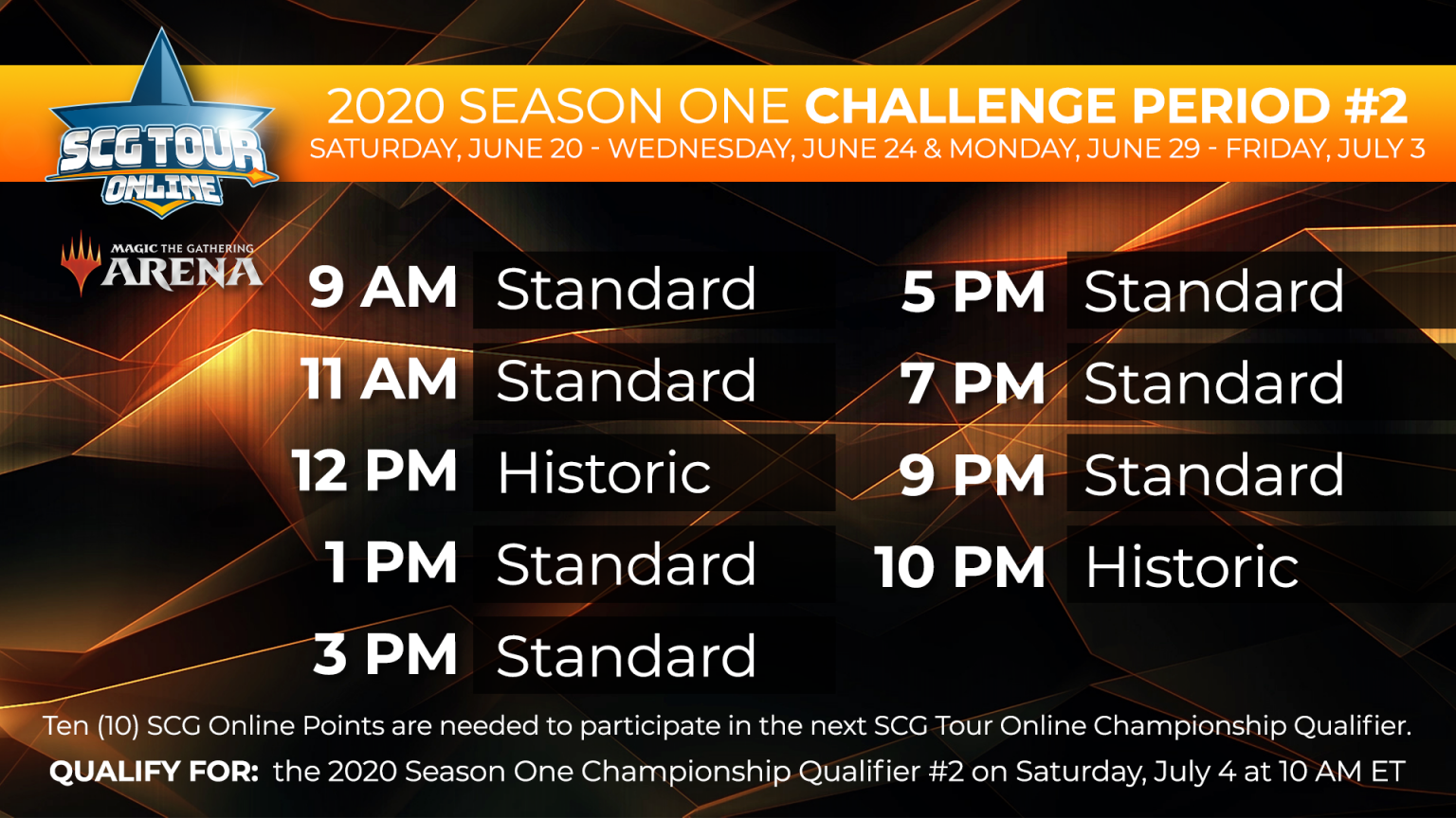 SCG Tour Online Challenge Schedule Expanded Star City Games