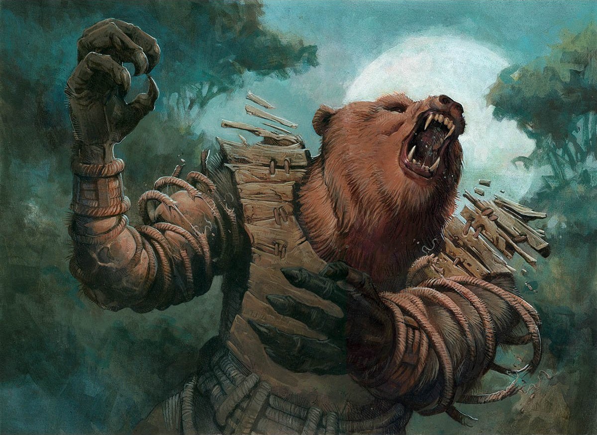 Werebear, illustrated by Carl Critchlow.