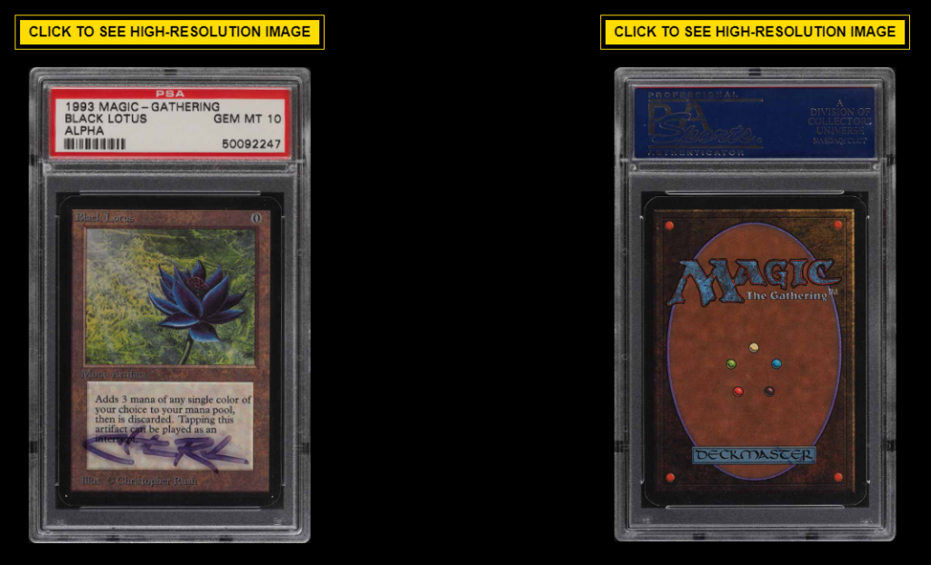 PSA 10 Gem Mint Alpha Black Lotus Up For Auction Star City Games