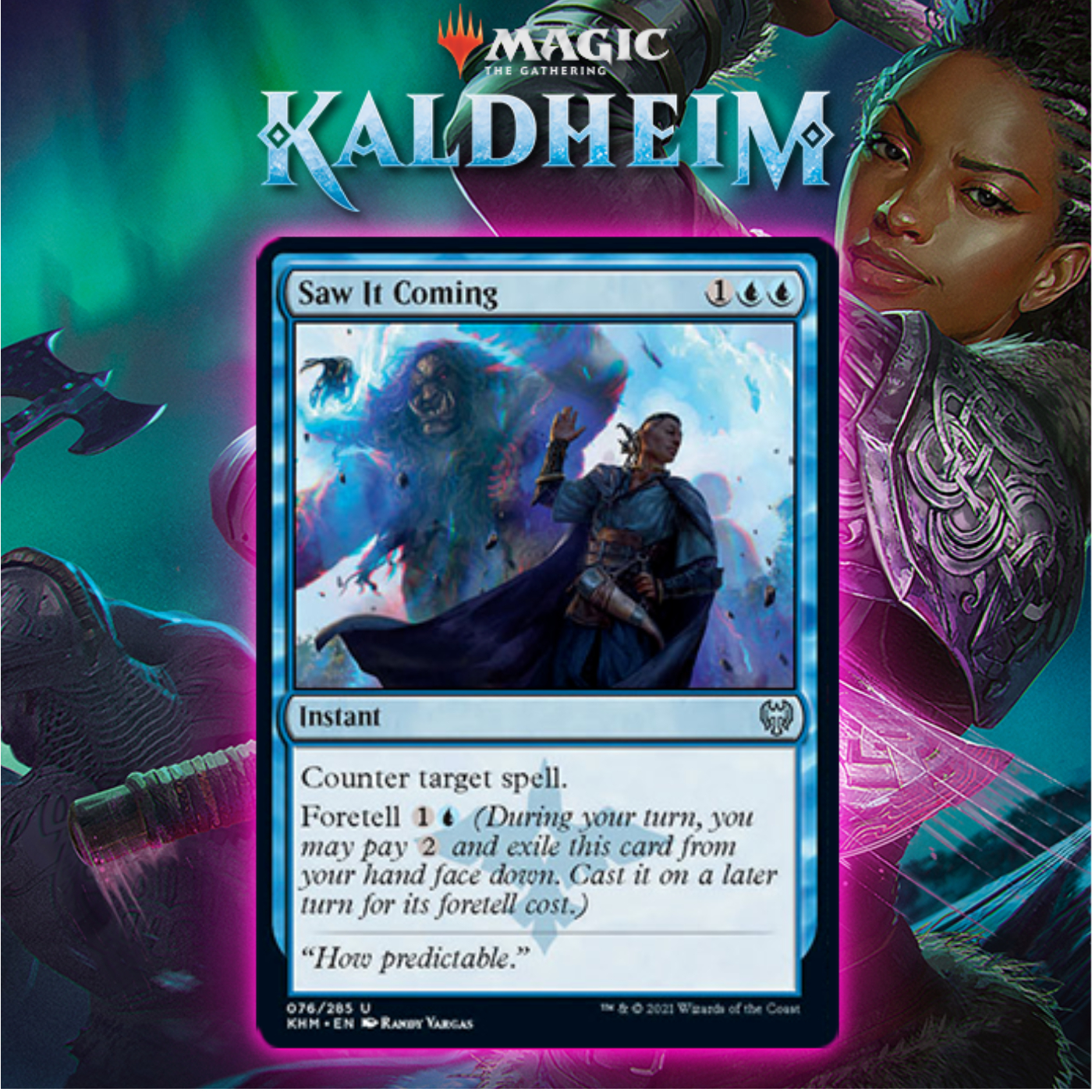 Blue Gets Foretell Counterspell In Saw It Coming In Kaldheim