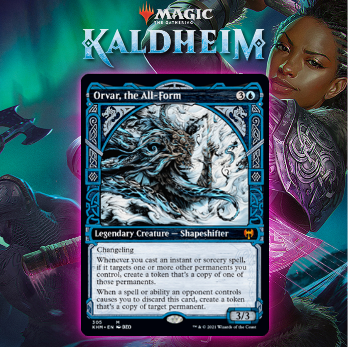 Blue Gets Mythic Rare Shapeshifter In Orvar The All Form In Kaldheim Star City Games 2290