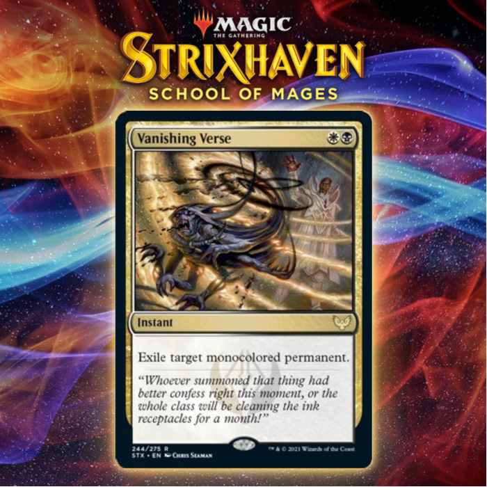 Silverquill Gets Powerful New Removal Spell In Vanishing Verse In Strixhaven
