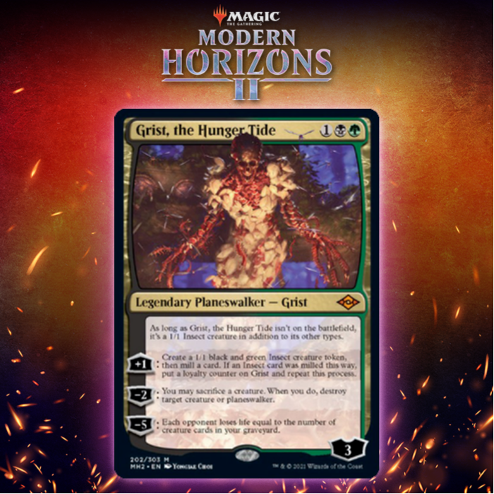 Golgari Gets Three-Mana Planeswalker In Grist, the Hunger Tide In Modern Horizons 2