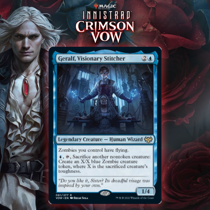 Innistrad: Crimson Vow Gives Blue Geralf, Visionary Stitcher