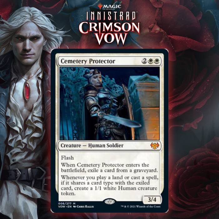 White Gets Graveyard Hate And Token Generator In Cemetery Protector From Innistrad: Crimson Vow