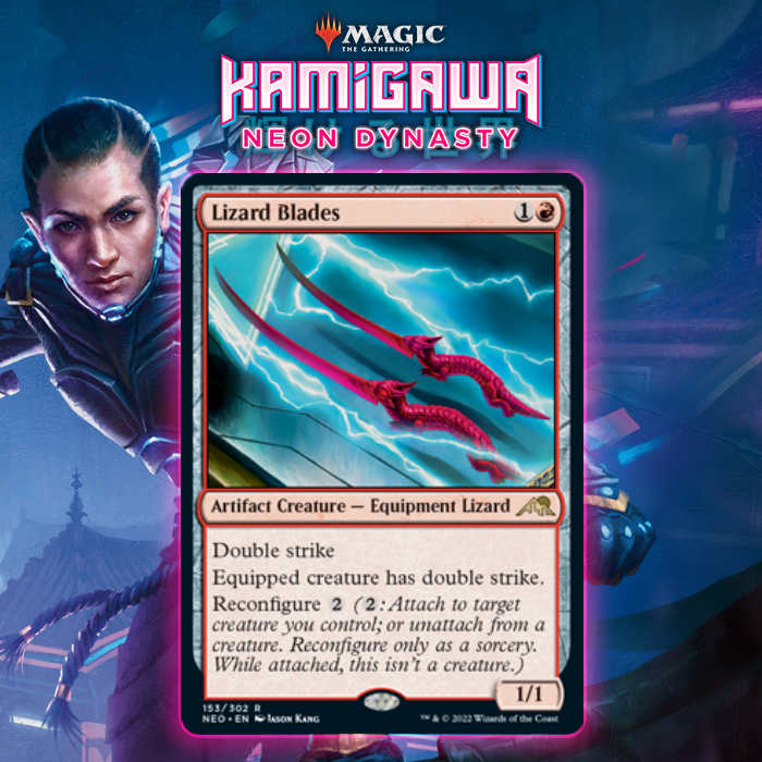 Red Gains Creature Equipment In Lizard Blades From MTG Kamigawa: Neon Dynasty