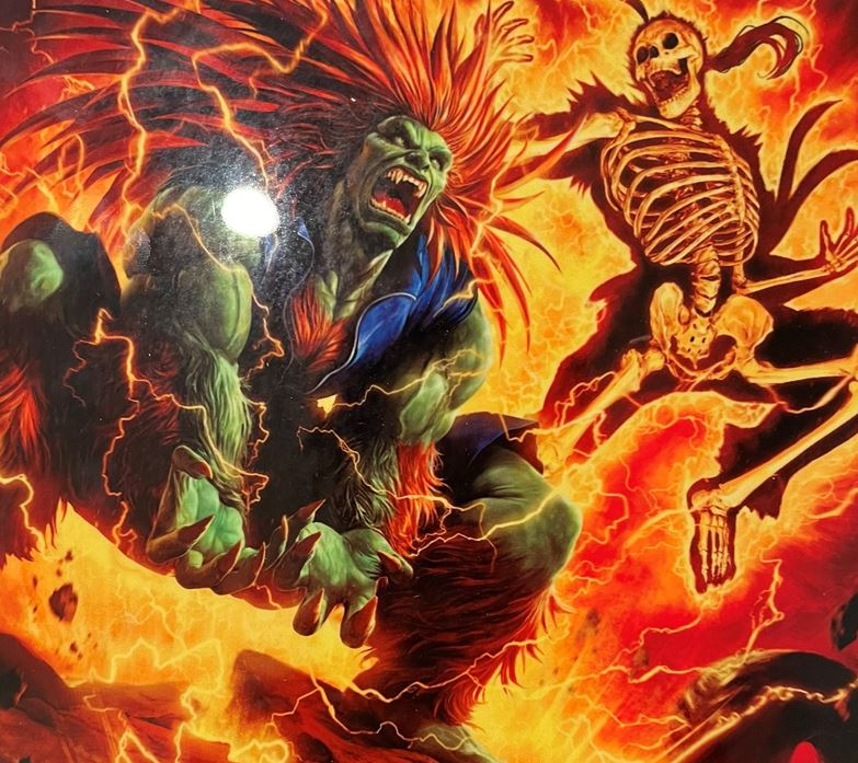 First Look at Blanka Artwork for Upcoming MTG x Street Fighter Secret Lair Previewed