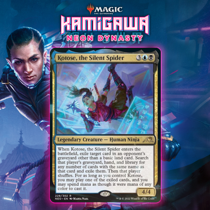 Dimir Gets Legendary Ninja In Kotose, The Silent Spider From Kamigawa: Neon Dynasty