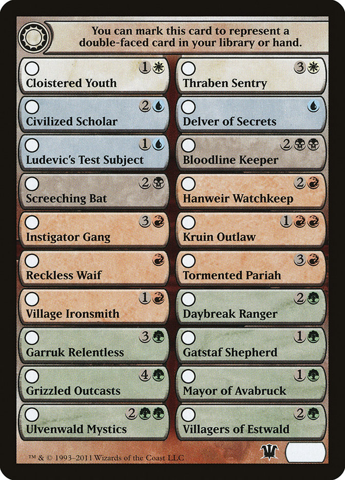 Innistrad checklist card