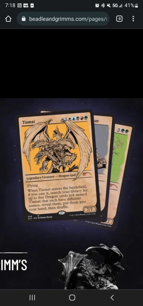 Beadle & Grimm's Here Be Dragons Secret Lair Drop Cards