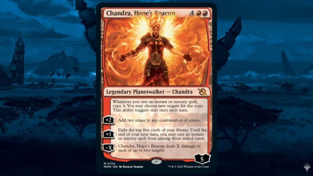 Chandra, Hope's Beacon - Foil - Borderless - Magic Singles » March