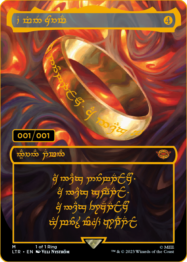 Serialized 001/001 The One Ring Found And Graded A Mint 9 - Star