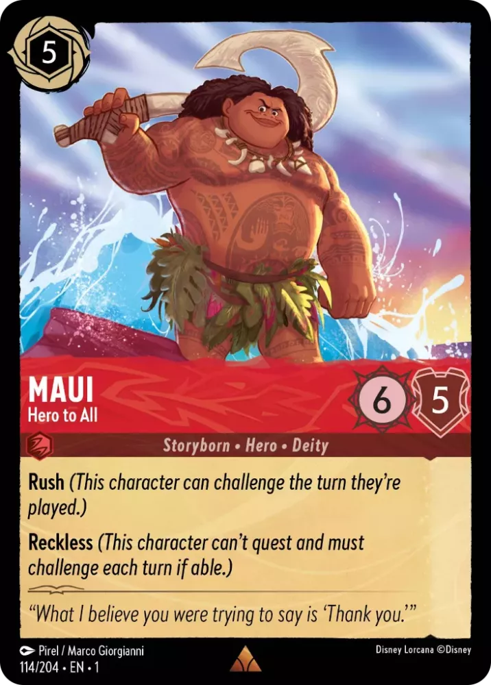 You're Welcome: Maui Joins Disney Lorcana TCG - Exclusive Reveal