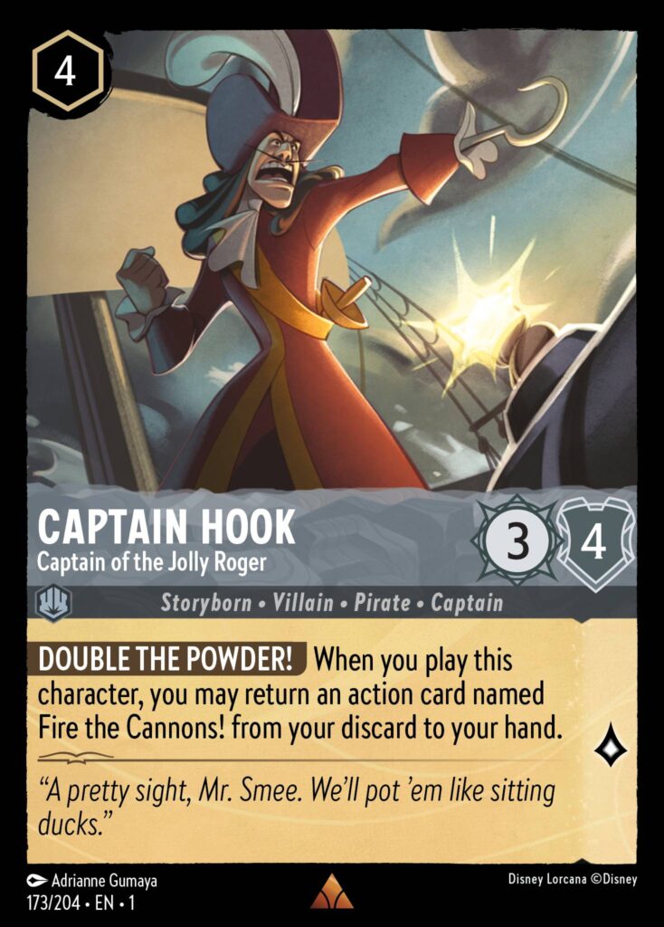 Disney Lorcana The First Chapter Deck Builder Box Captain Hook - In Hand