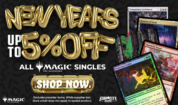 New Year Sale! Up To 5% Off ALL Magic: The Gathering Singles