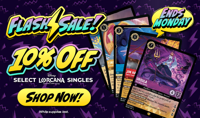 Flash Sale! — 10% Off Select Disney Lorcana Singles