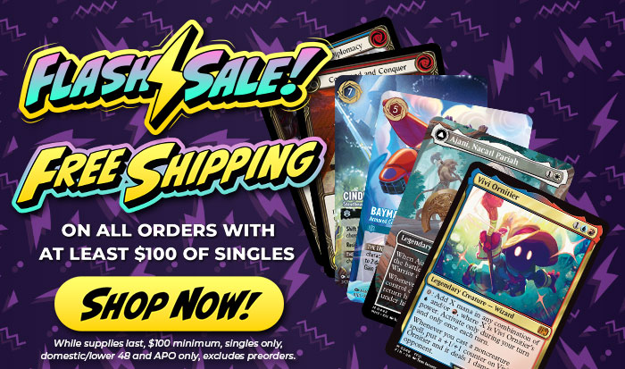 Flash Sale! — Free Shipping On All Orders With At Least $100 Of Singles