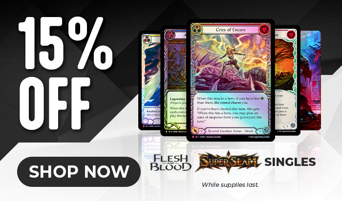 15% Off Flesh And Blood Super Slam Singles