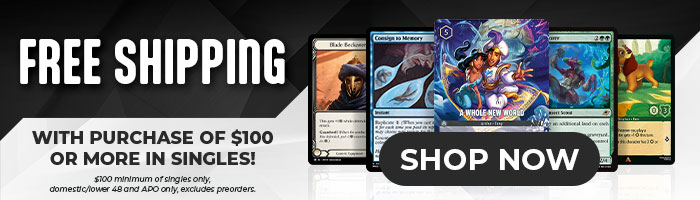 Free Shipping With Purchase Of $100 Or More In Singles