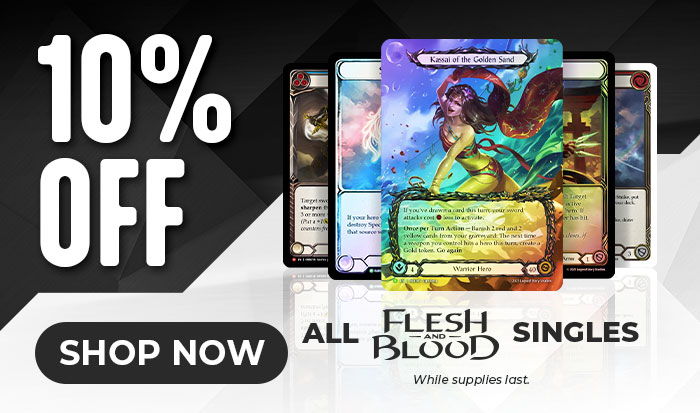10% Off All Flesh And Blood Singles