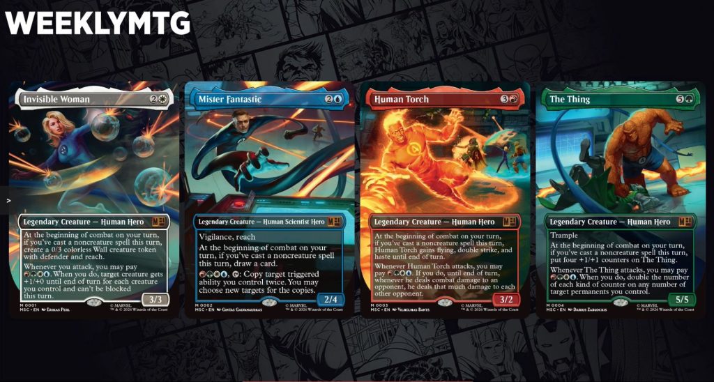 Weekly MTG Unveils Full Contents Of The Fantastic Four Commander Deck