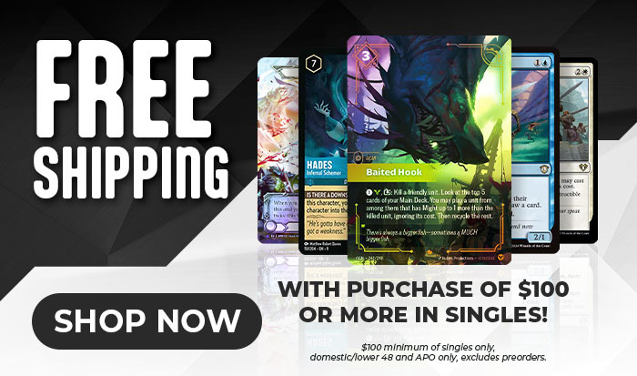 Free Shipping With Purchase Of $100 Or More In Singles
