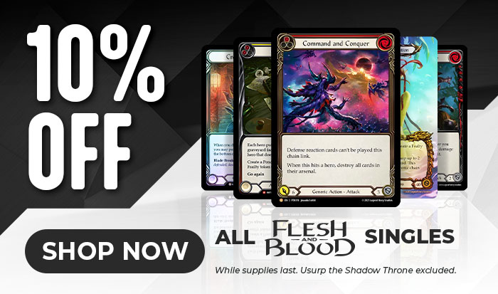 10% Off All Flesh And Blood Singles